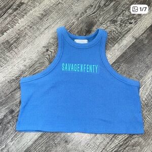 Savage X Fenty Vibrant Blue Ribbed Tank